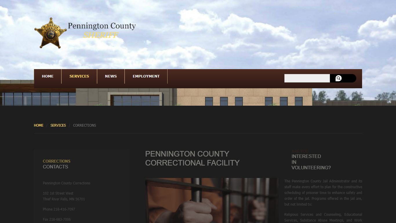 Corrections - Pennington County Sheriff's Office